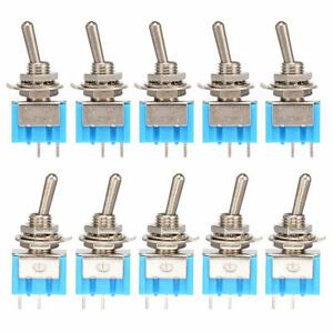 10x Toggle Switch MTS-101 2 Pin Car Dash Boat SPST ON-OFF 2-Position 125V / 6A