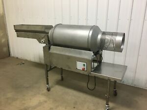 Donut Sugar Tumbler with Infeed Conveyor - New - Stainless Steel