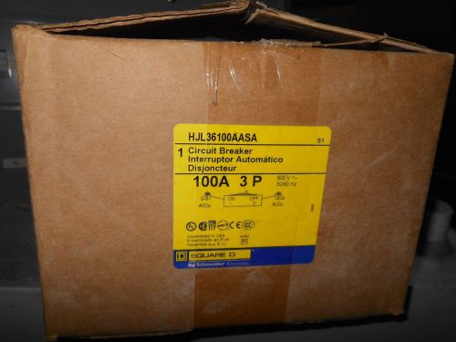 Square d hjl36100aasa 3p 100a 600v shunt circuit breaker panelboard new warranty for sale