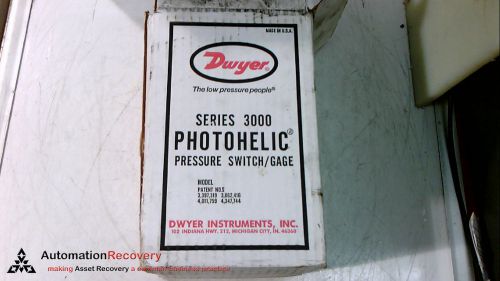 DWYER A3002 PRESSURE SWITCH PHOTOHELIC GAUGE 0-2INCH WATER, NEW