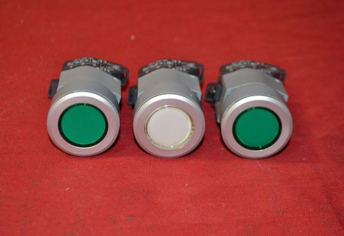 Lot of 3 EAO 704.950.0 Round Illuminated Push Button Pilot Lights 250v, 2.4w  S
