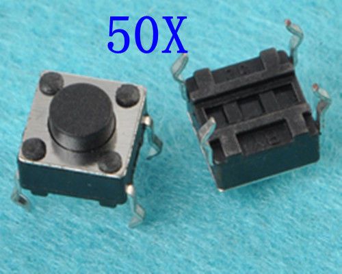 50pcs 6X6X5mm Tact Switches 4 Legs high quality for Arduino