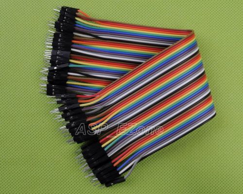 40pcs 20cm dupont wire connector cable 2.54mm male to male 1p-1p for sale