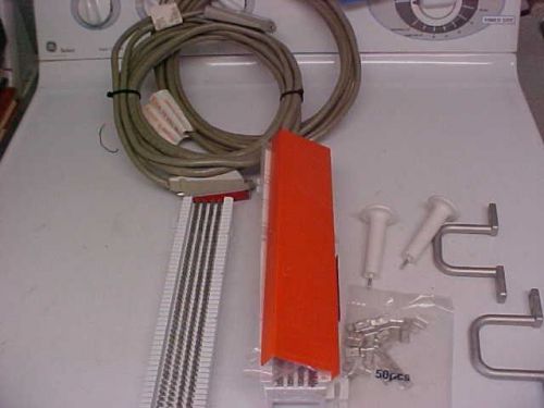 Telephone wiring blocks and 25 pair 15 foot cat.# 3 cables w/bridging clips nos for sale