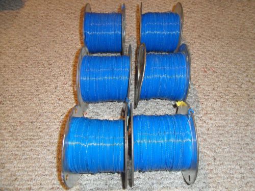 High temp military hook up wire m22759/16-20-6 20 awg 1000 ft spool blue new for sale
