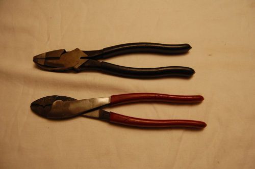 Klein Tools Side Cutting Pliers and Sta-Kon Crimping Pliers