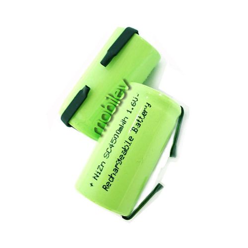 8 x 4500mWh Sub C 1.6V Volt NiZn Rechargeable Battery Cell Pack with Tab Green