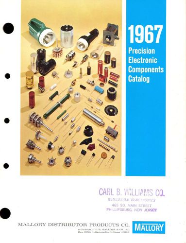 1967 precision electronic components catalog mallory distributor products co. for sale