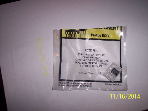 PHILLIPS ECG ECG778A 8 pin IC Dual OP AMP MC4558