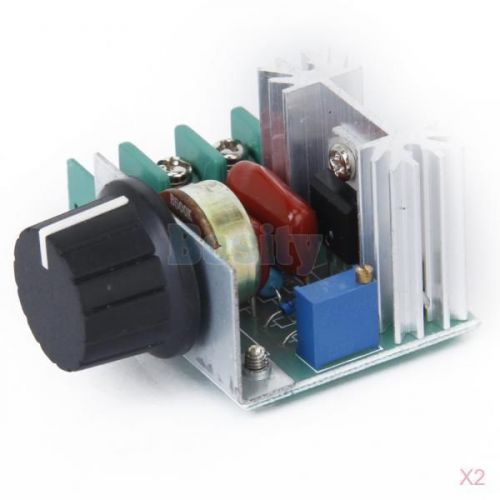 2x ac 110~220v 2000w scr voltage regulator dimmer speed temperature controller for sale