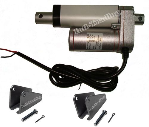 Heavy duty linear actuator with brackets 2&#034; stroke 330 pound max lift 12 volt dc for sale