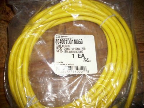Brad Harrison 804001D01M050 4 Pin Cable Assembly