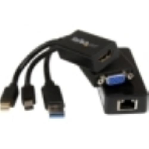 StarTech.com Pro 2 HDMI, VGA and Gigabit Ethernet Adapter Kit MSTP2MDPUGBK
