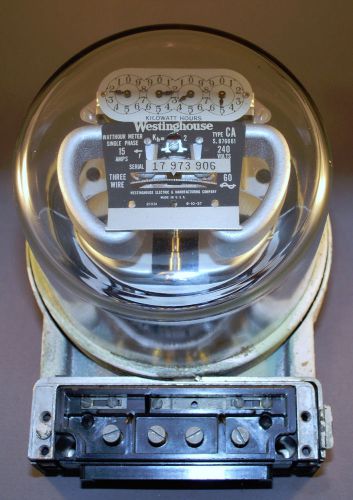 Vintage 1937 Westinghouse House Electrical Meter Type CA