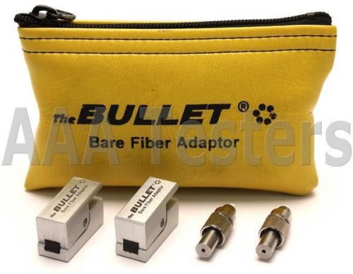 Two bullet bare fiber optic adapters w/ st connector modules for sale