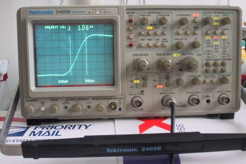 Tektronix 2465b 400mhz $1200 oscilloscope, +freq counter, calibrated, was $11000 for sale