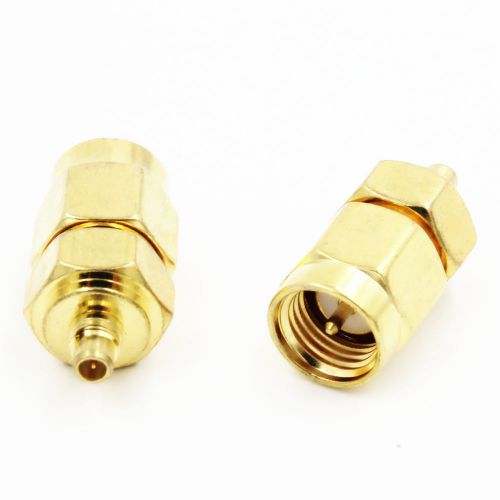 10pcs SMA male plug to MMCX male plug RF coaxial adapter connector