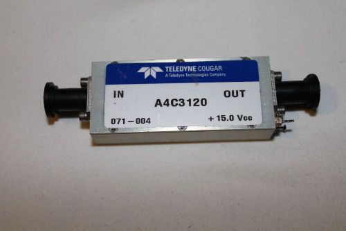 10 mhz to 3000 mhz amplifier 30 db gain 21 dbm out cougar components a4c3120 for sale