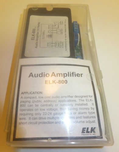 Elk Products Audio Small Compact Public Address Amplifier 10W ELK-800 USA Made