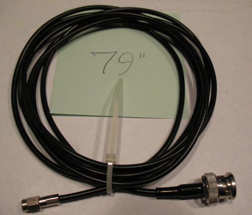 BNC Male to SMA Male Thin Coaxial Cable, 79 Inches Long, In Excellent Condition