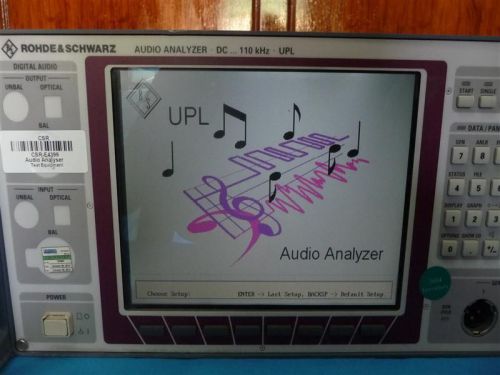 Rohde &amp; schwarz upl opt b4 audio analyzer dc 110 khz. for sale