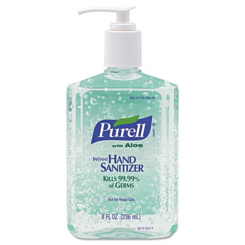 Purell Instant Hand Sanitizer, 8oz Pump Dispenser Bottle, Fresh