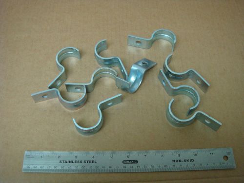 10 conduit clamps 1 - 1/4 &#034; wall conduit zinc plate one hole steel clamp hanger for sale