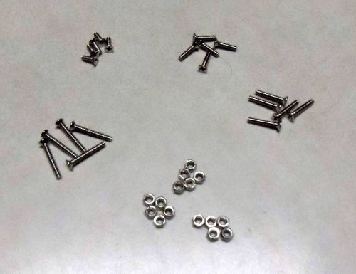 Usa shipping - 35 pc m1.4 screw and nut set 4 6 8 10mm flat head micro miniature for sale