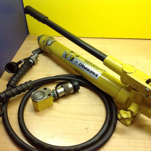 ENERPAC RC-50 and P39 Hydraulic Cylinder and Pump Set 5 Ton, 0.63 In Stroke