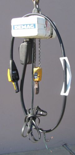 Demag 1000 lbs  1/2  ton electric chain hoist 440v 3 phase for sale
