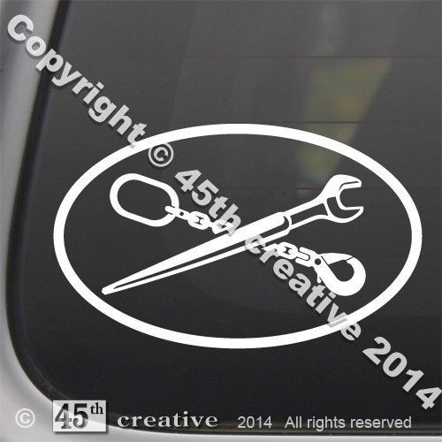 Rigger oval decal - riggers rigging tools lift hook chain sling logo sticker for sale