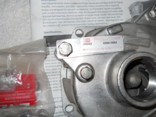 Teel Stainless pump head 4RH83 close coupled NEW