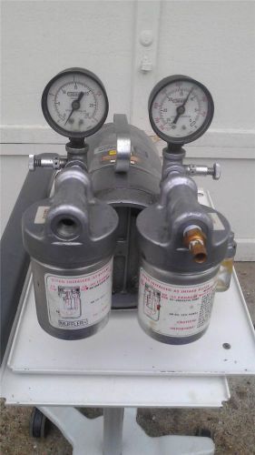 Vwr gast 1/3 hp vacuum pump motor 5kh36kn90bx 115vlt single phase medical for sale