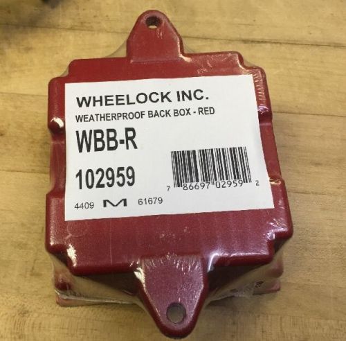 COOPER WHEELOCK WBB-R WEATHERPROOF BACK BOX Red 102959 Fire Alarm