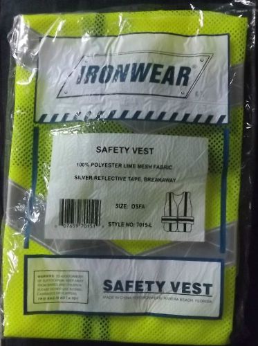 6 PACK New Yellow High Visibility Safety Vest Reflective Ironwear