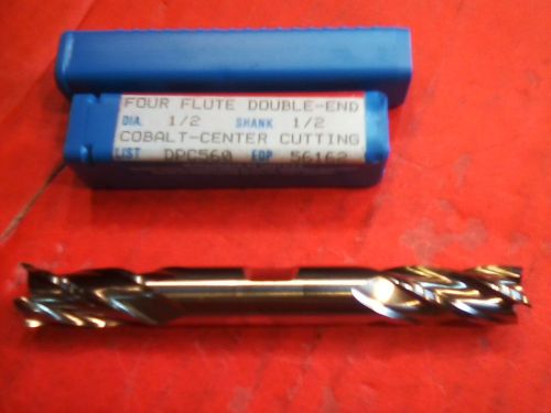 1/2 COLBALT T-CENTER AND DOUBLE END MILL 4  FLUTE MADE IN THE USA