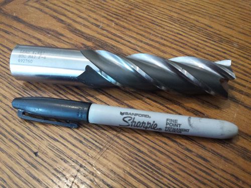 Brubaker, end mill, 4 flute, 1&#034; dia 3&#034; cut,  m42, 492760, used but very sharp for sale