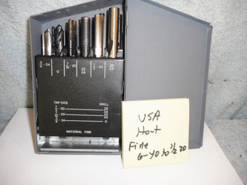 Machinists 1/10b3  very nice usa hout drill and tap set -fine + coarse for sale