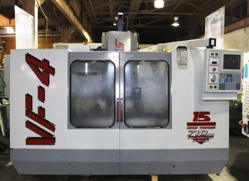 1997 haas vf-4 cnc vertical machining center - very low hours, 4th axis ready for sale
