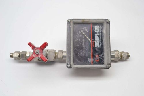 Brooks 3604ea1a3m1d 3604&amp;09 hi pressure indicator water flow meter b423532 for sale