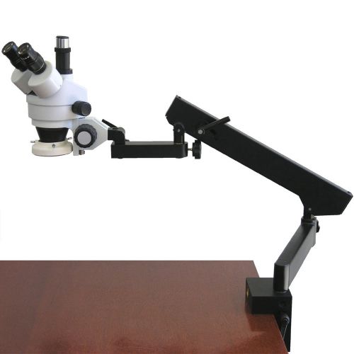 3.5x-45x trinocular articulating zoom microscope + ring light for sale