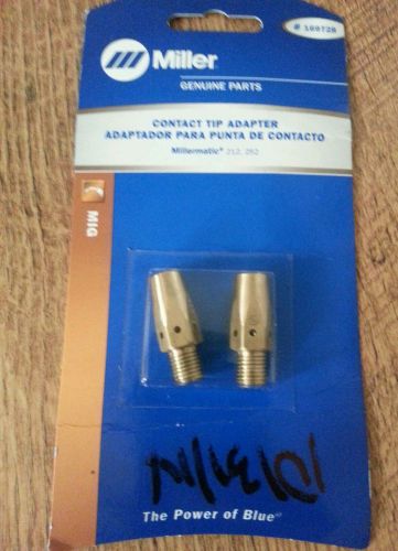 Miller mig contact tip adapter for millermatic 212, 252. 2 pack #169728 nip for sale