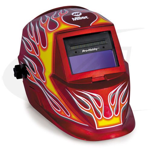 Miller pro-hobby flame auto-darkening welding helmet for sale