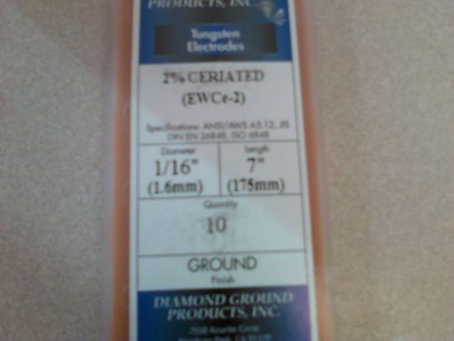 2% CERIATED  1/16&#034; X 7&#034; (10 pcs.)