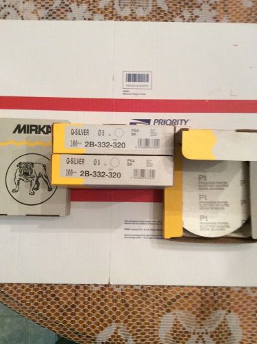 MIRKA Q-SILVER 2B-332-320 5&#034; Sticky Back PSA Sanding Discs 320 Grit, 100 Ct Box