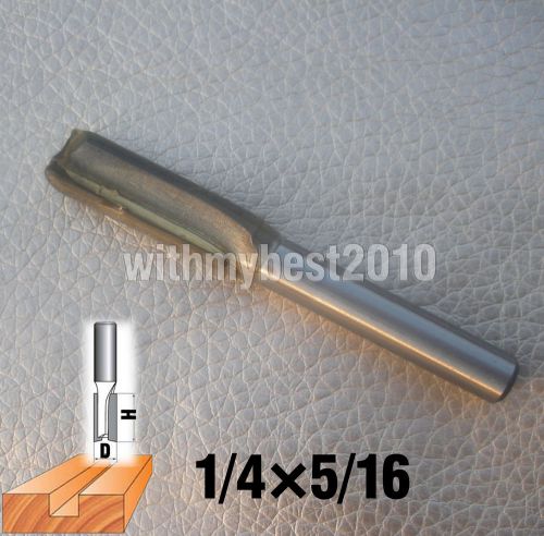 Lot 1pcs carbide tipped double flute straight bit dia 5/16 shank dia 1/4 cutter for sale
