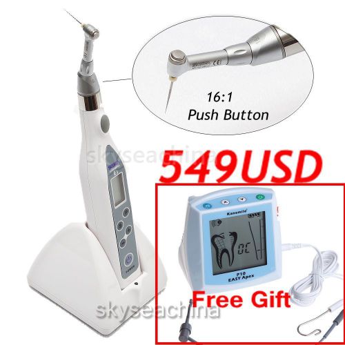 Dental wireless endo motor micromotor root canal endodontic w/ 16:1 contra angle for sale