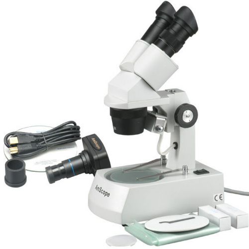 10X-15X-30X-45X Stereo Microscope with Color Digital Camera