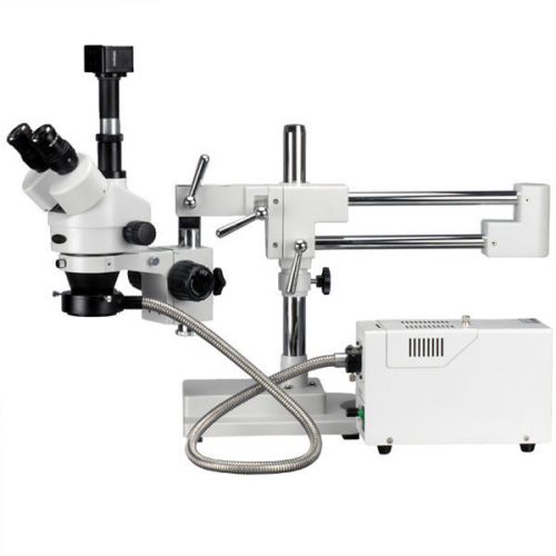 7X-45X Simul-Focal Trinocular Boom Microscopy System + USB Camera