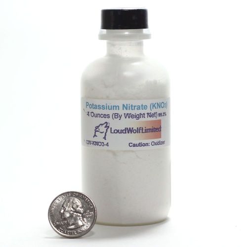 Potassium Nitrate Saltpetr) KNO3  4 Ounces 99.7% pure ultra-fine powder FROM USA